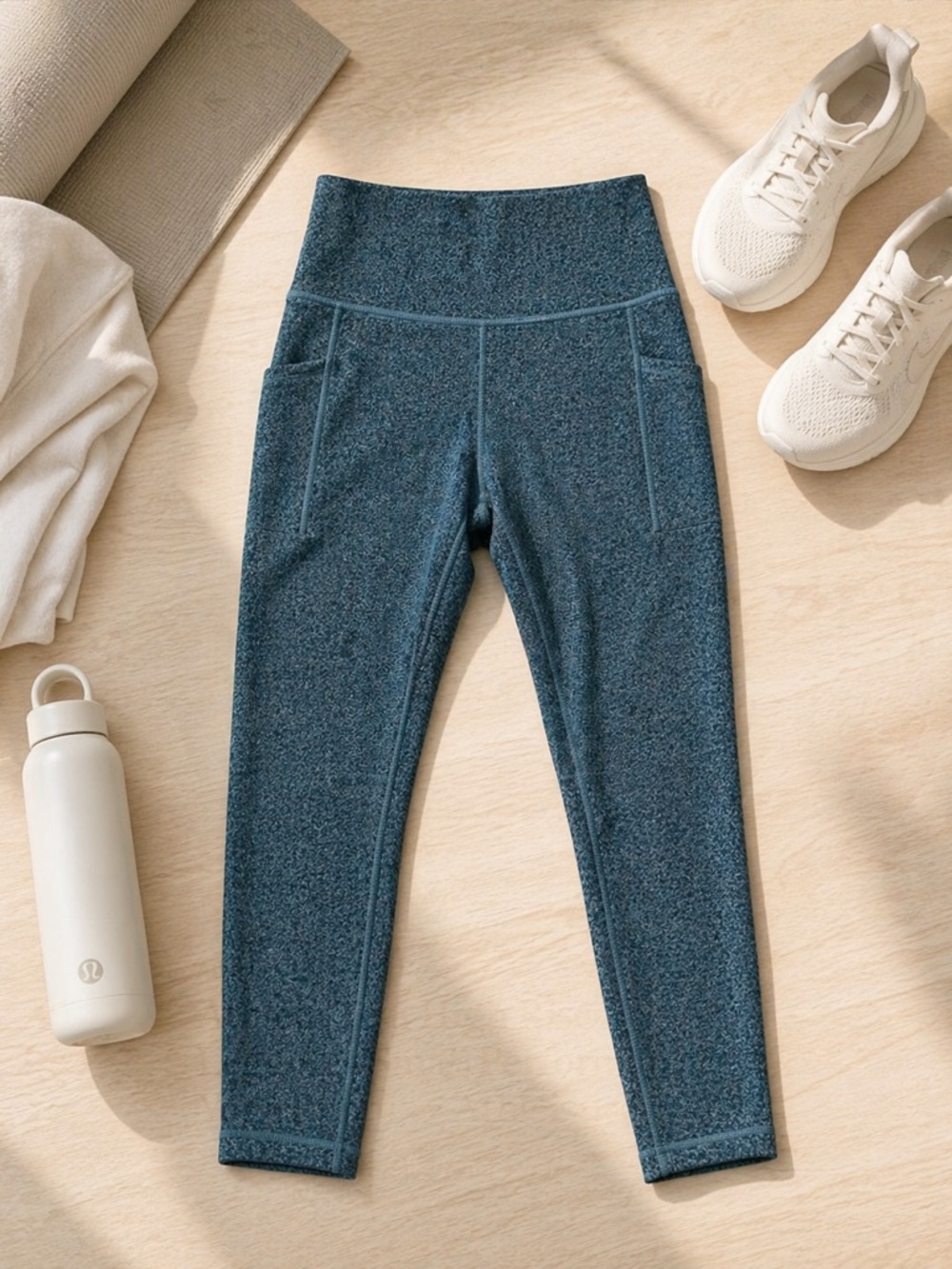 Athleta Teal High Rise Leggings Small Performance Yoga Running